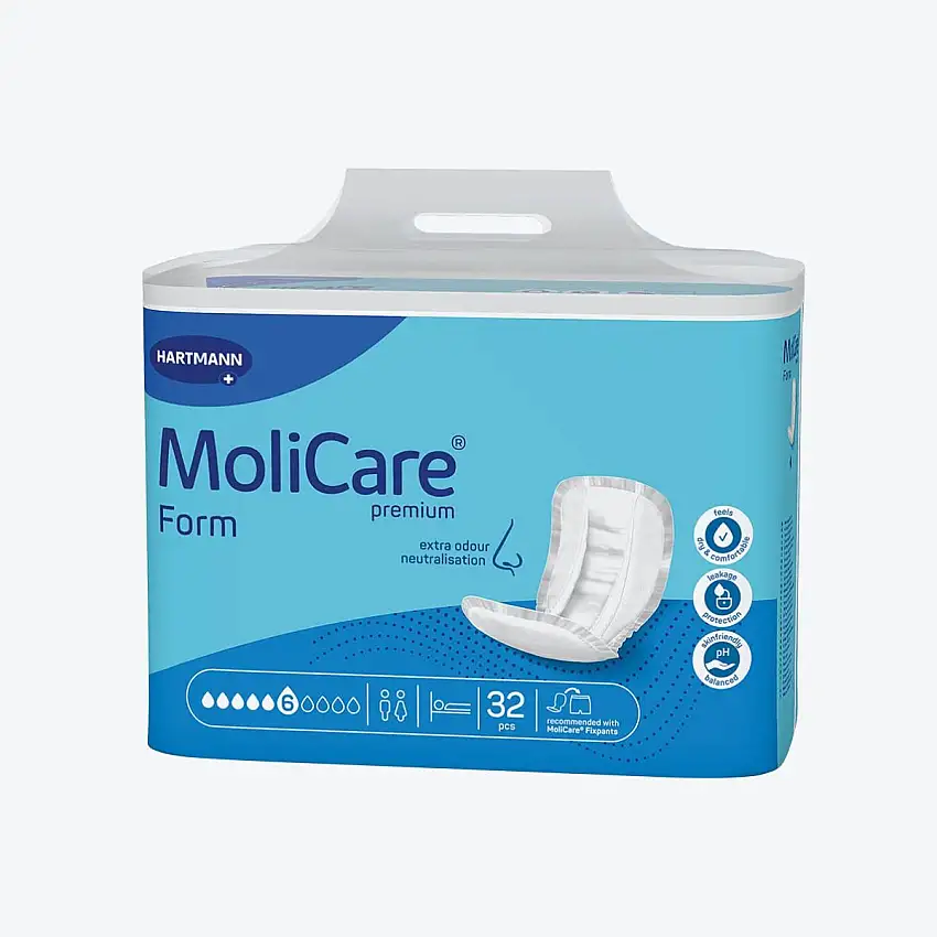 Protection anatomique - Molicare Premium Form - 6 gouttes - Par 32 - Hartmann