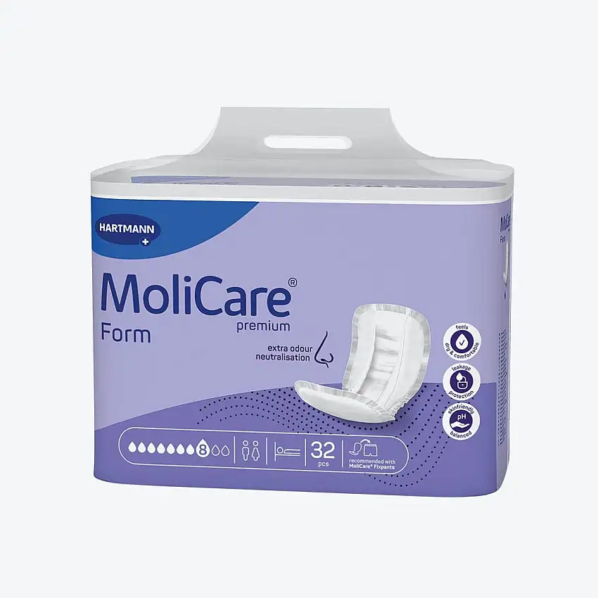 Protection anatomique - Molicare Premium Form - 8 gouttes - Par 32 - Hartmann
