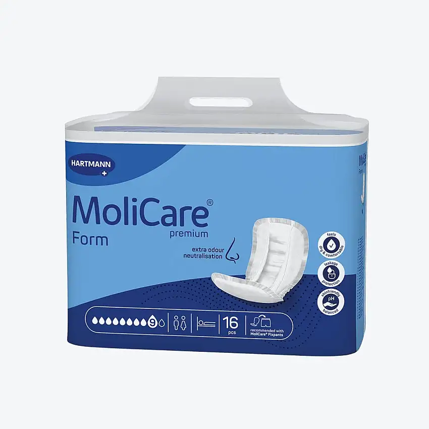 Protection anatomique - Molicare Premium Form - 9 gouttes - Par 16 - Hartmann