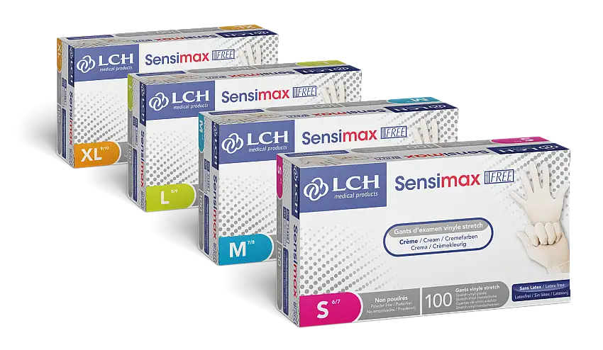 Gant d'examen vinyle stretch non poudré Sensimax - S 6/7