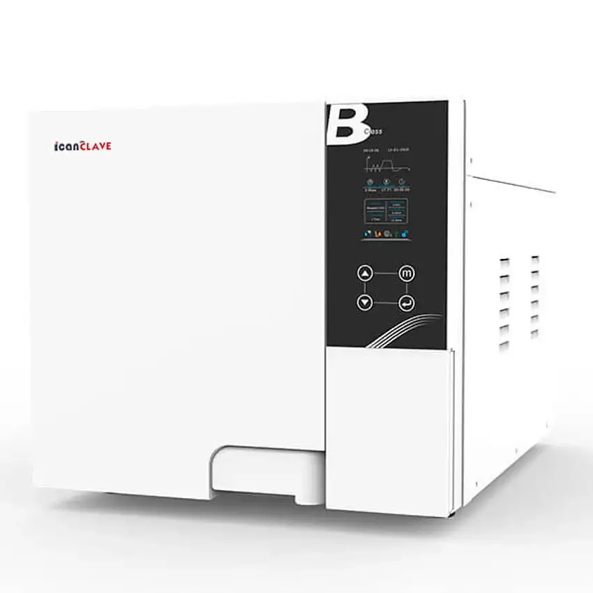 White autoclave 12 Liters Class B with USB and integrated printer