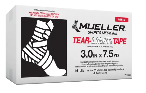 Mueller TEAR Light Tape weiss, 7.5 cm x 6.85 m, 16 Stück
