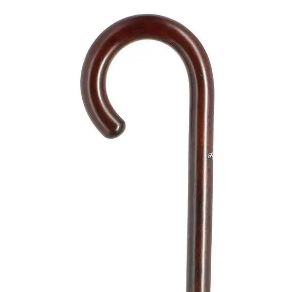 Canne courbé en Hêtre teinté marron - Fayet