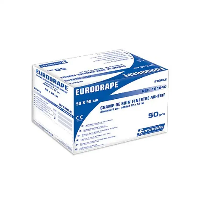 Sterile adhesive fenestrated fields - Euromédis - 50 x 50cm