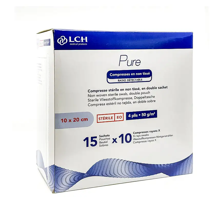 Compresses en non tissés stériles Rayons X - LCH - Rayon X - 10x10cm