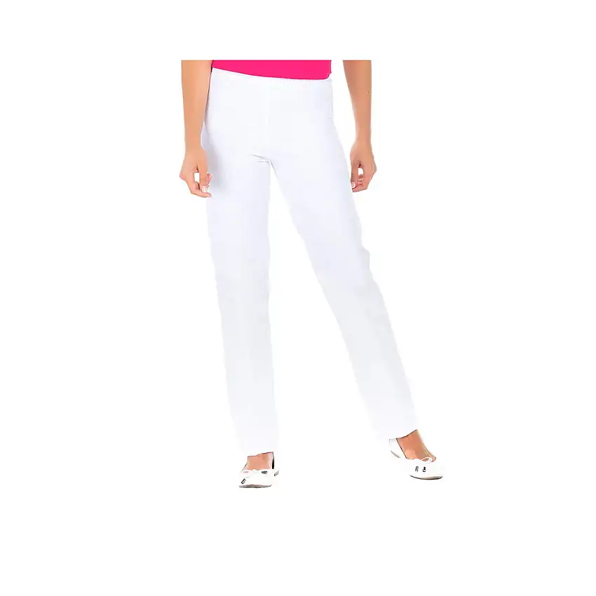Manu - White PC Pants - Unisex - Elastic waistband - No pocket  - T00 - XXS