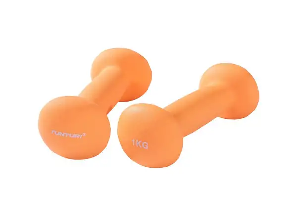Tunturi Neopren Kurzhantel-Set orange, 2 x 1 kg