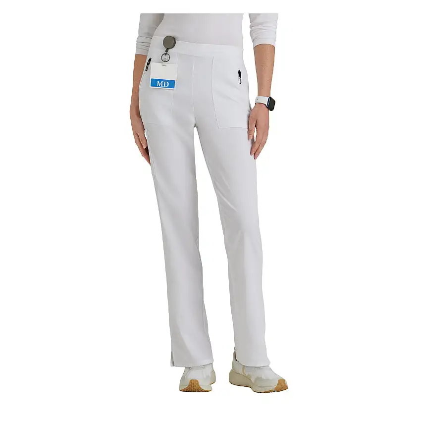 Cassiopée - High-waisted medical pants - Women - Barco Unify - White / XXS