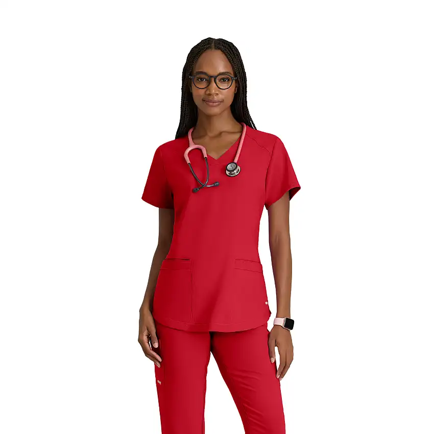 Luma - V-neck tunic - Women - Grey's Anatomy Evolve - Red / XXS