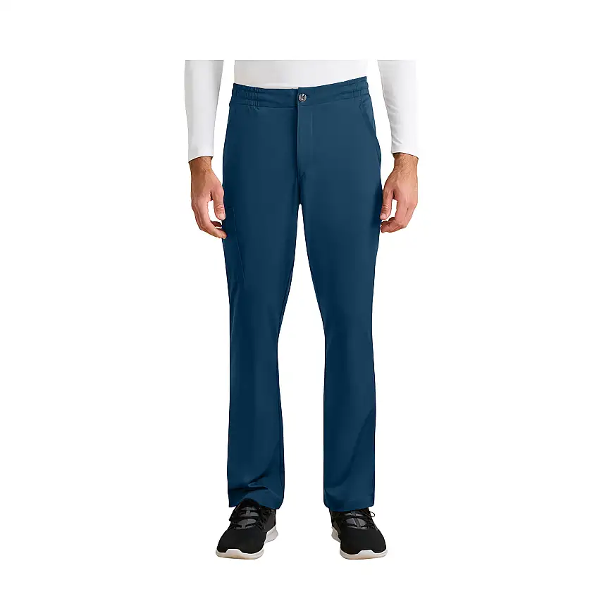 Ryan - Pants - Elastic waistband - Men - Healing Hands - Duck Blue / XXS