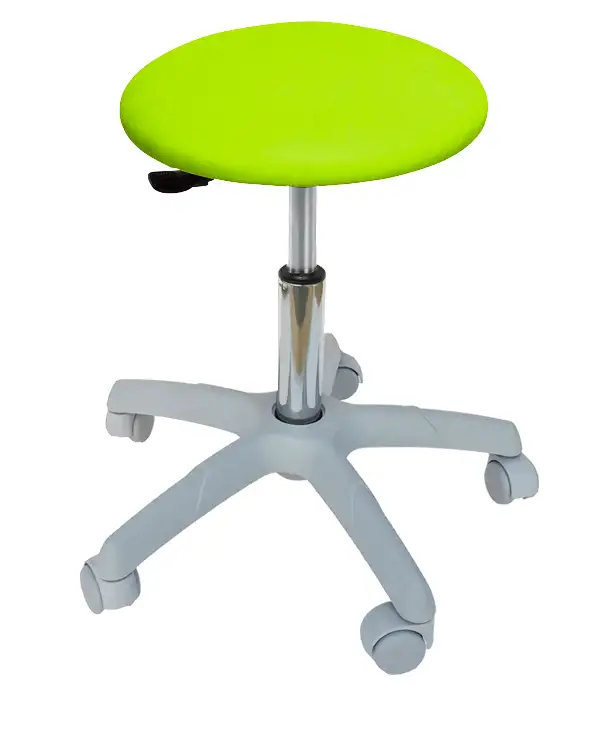 Ecopostural Tabouret à roulettes avec piétement gris clair Kiwi