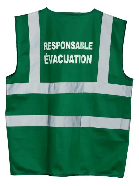 Gilet haute visibilité avec marquage Responsable Evacuation