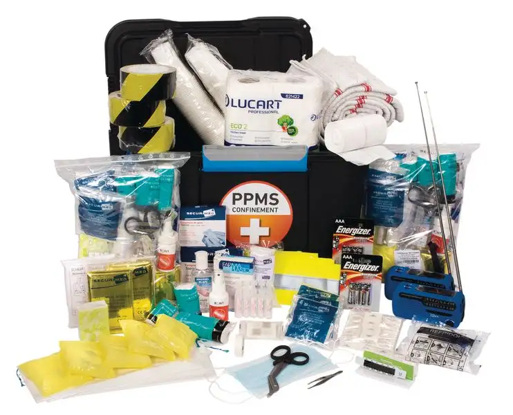 Mallette de secours confinement PPMS 150 personnes