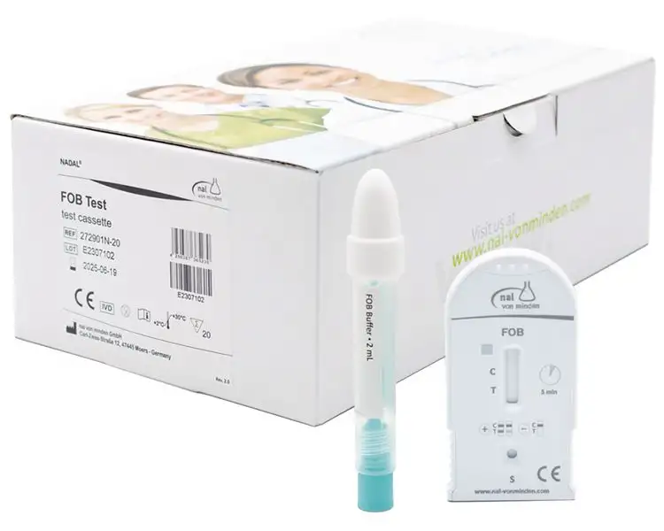 Test de diagnostic FOB pour détection du sang occulte dans les selles