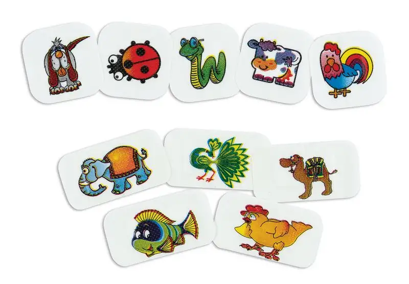 Assortiment de pansements enfants avec motifs animaux
