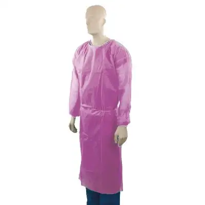 Blouse jetable en non-tissé rose