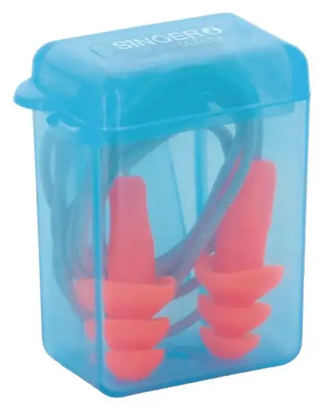 Bouchons d'oreilles réutilisables 32 dB avec cordon et étui de rangement