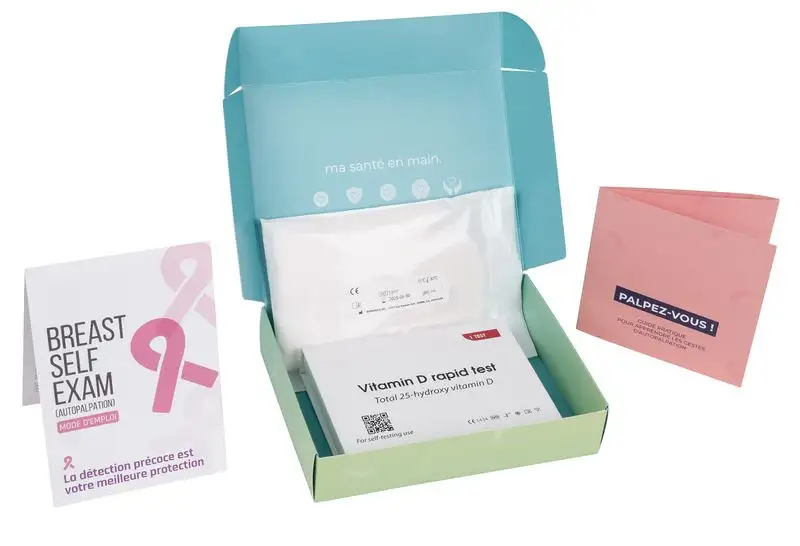 Kit d'autopalpation mammaire avec test vitamine D