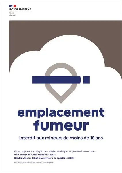 Panneau Emplacement fumeur