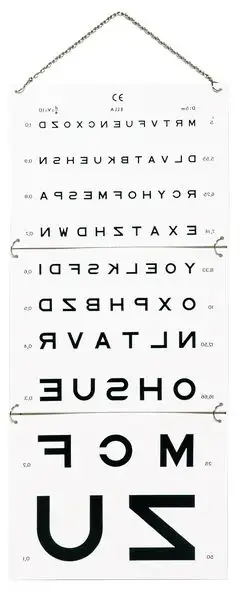 Echelle de Monoyer inversée