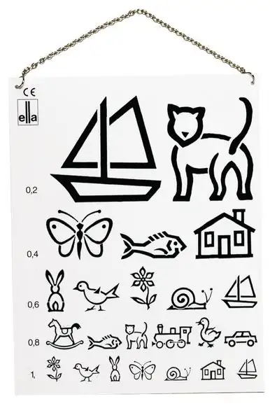 Echelle DDASS test optométrique enfants