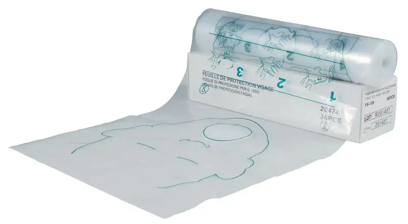 Feuilles de protection visage pour mannequin de formation