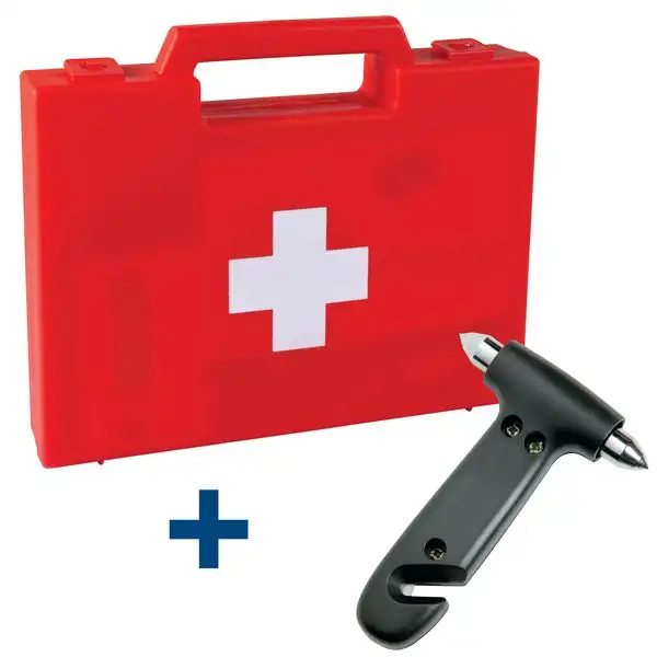 Pack trousse de secours véhicule et marteau