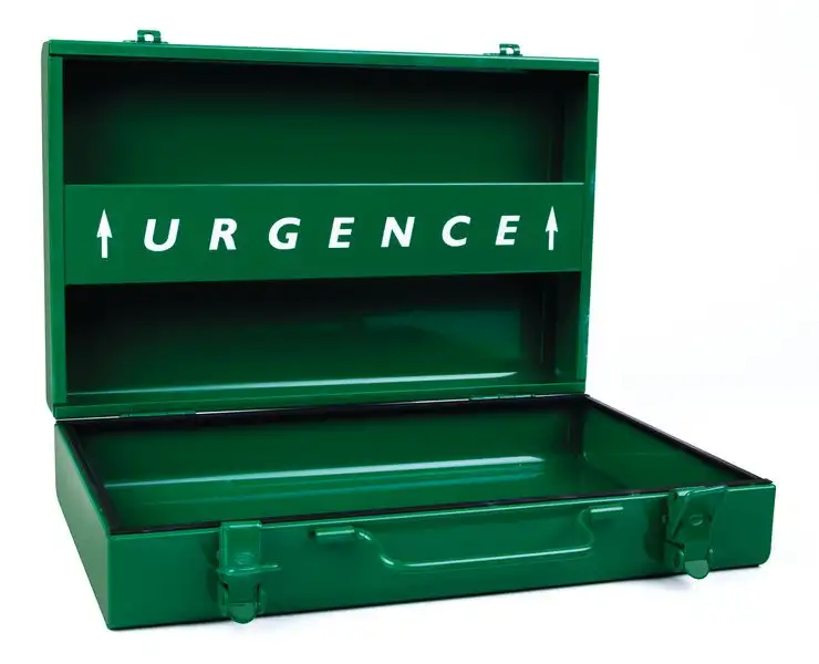 Trousse de secours en métal - vide