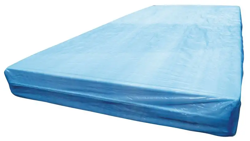 Drap housse jetable plastifié bleu 1 personne
