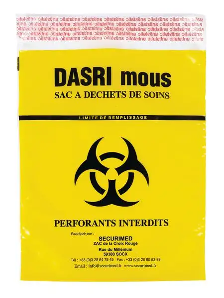 Sachets DASRI déchets de soins à risques infectieux