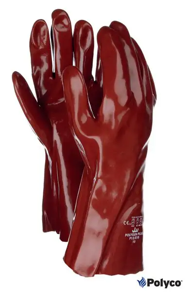 Gants de protection chimique en PVC à manches longues