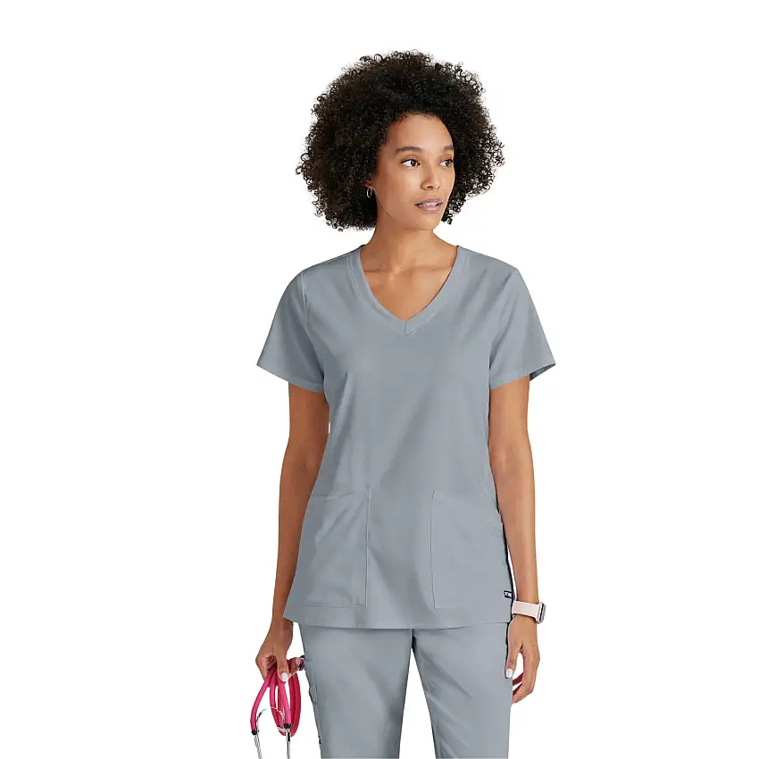 Serena - V-neck tunic - Women - Grey's Anatomy Stretch - Light gray / XXS