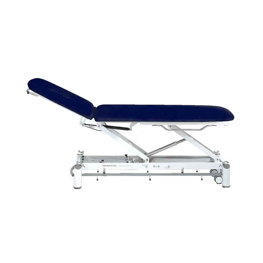 Electric physiotherapy table - Picasso Comfort - castors + control frame - Ferrox - Navy blue