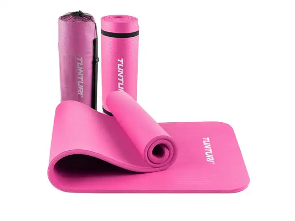 Tunturi NBR Fitnessmatte pink, 180 x 60 x 1.5 cm