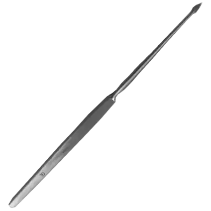 Aiguille Politzer de paracentèse droite - 17,5 cm