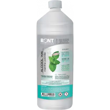 Alcool à 70% Ront menthe poivrée (500 ml)