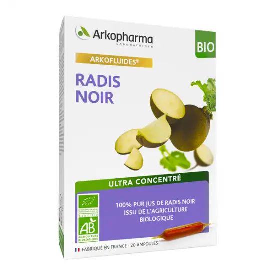 Arkopharma arkofluides radis noir bio 20 ampoules