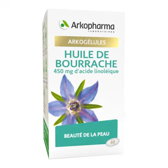 Arkopharma arkogélules huile de bourrache bio 60 gélules