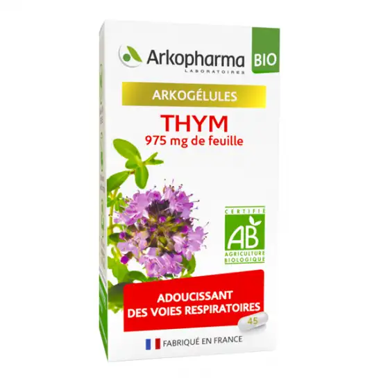 Arkopharma arkogélules bio thym 975mg de feuille 45 gélules