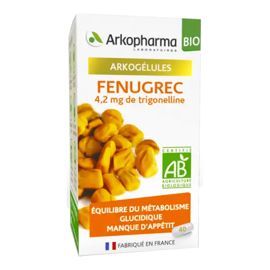 Arkopharma arkogélules fenugrec bio 40 gélules