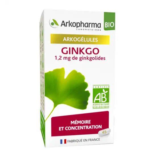 Arkopharma arkogélules ginkgo bio 45 gélules