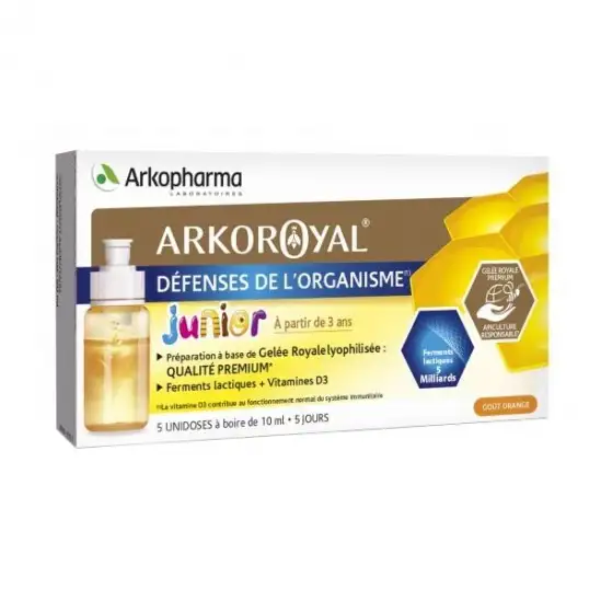 Arkopharma arkoroyal défenses de l’organisme enfants 5 unidoses 10ml
