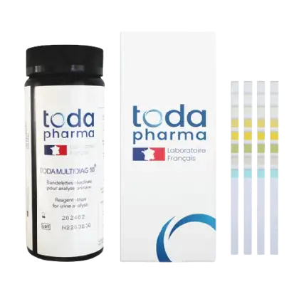 Bandelettes urinaires 10 paramètres MULTIDIAG 10 (Boîte de 100)