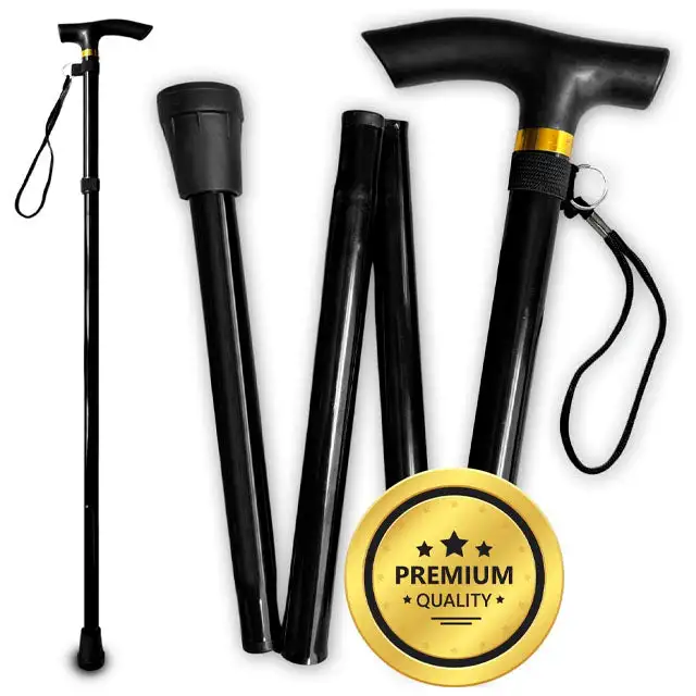 Bâton de Marche Extensible et Réglable en Hauteur | Noir