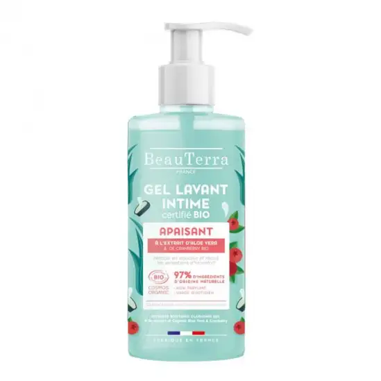 Beauterra gel lavant certifié bio apaisant 500ml