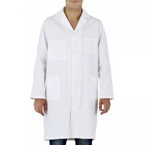 Blouse chimie blanche 100% coton