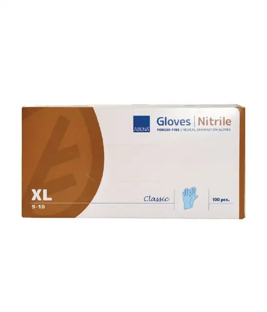 Gants d'Examen Bleue Nitrile non Poudré - XL