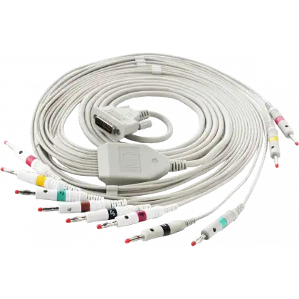Câble patient à fiches banane pour ECG Edan SE-1202 et ISE-1210