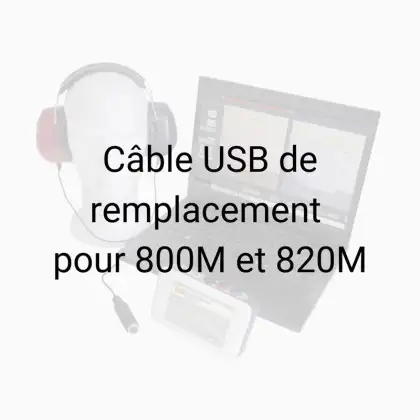 Câble mini USB de remplacement pour audiomètre Electronica 800M et 820M