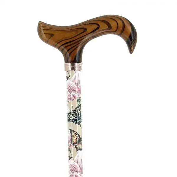 Canne de marche réglable en aluminium beige - Fayet